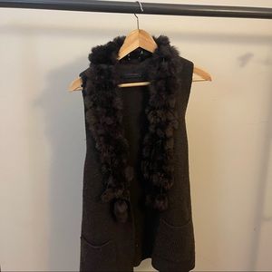 Real rabbit fur vest (S)